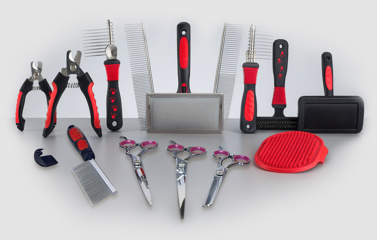Professional dog grooming kit